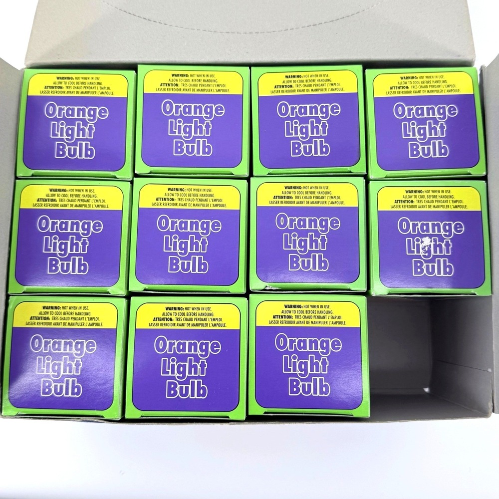 Rubies Orange Light Bulbs Lot 11 Halloween Eerie Special Effects 9783 NOS Unused